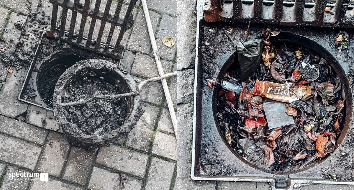 czyszczenie kratki ściekowej